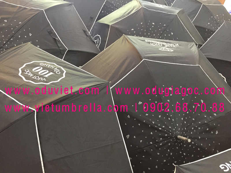 xưởng sản xuất ô dù cầm tay in logo quảng cáo